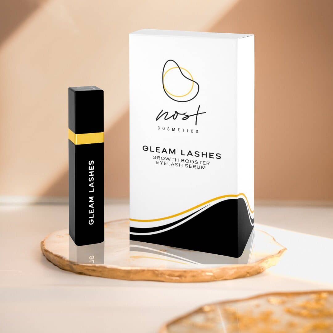 Gleam Lashes Nost Cosmetics pestañas crecen fuertes largas
